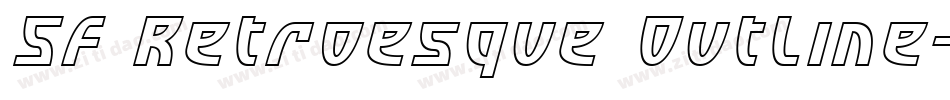 SF Retroesque Outline字体转换